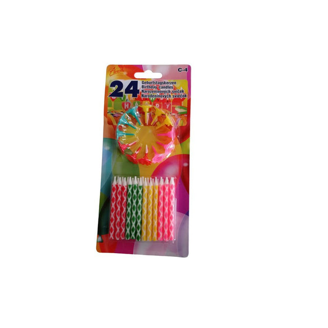 24 barevných narozeninových svíček na dort (6 cm) s držáky C-04.jpg