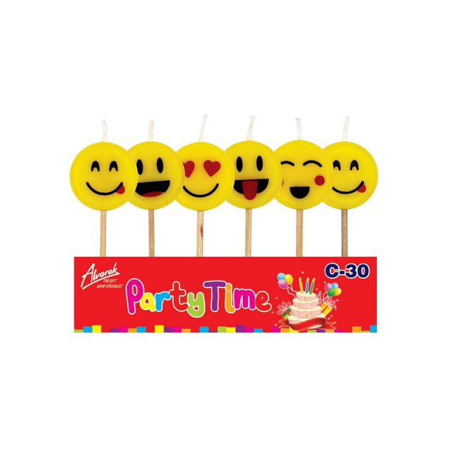 6 narozeninových svíček na dort ve tvaru emoji (40 mm) C-30.jpg#14785#2757abf2b638