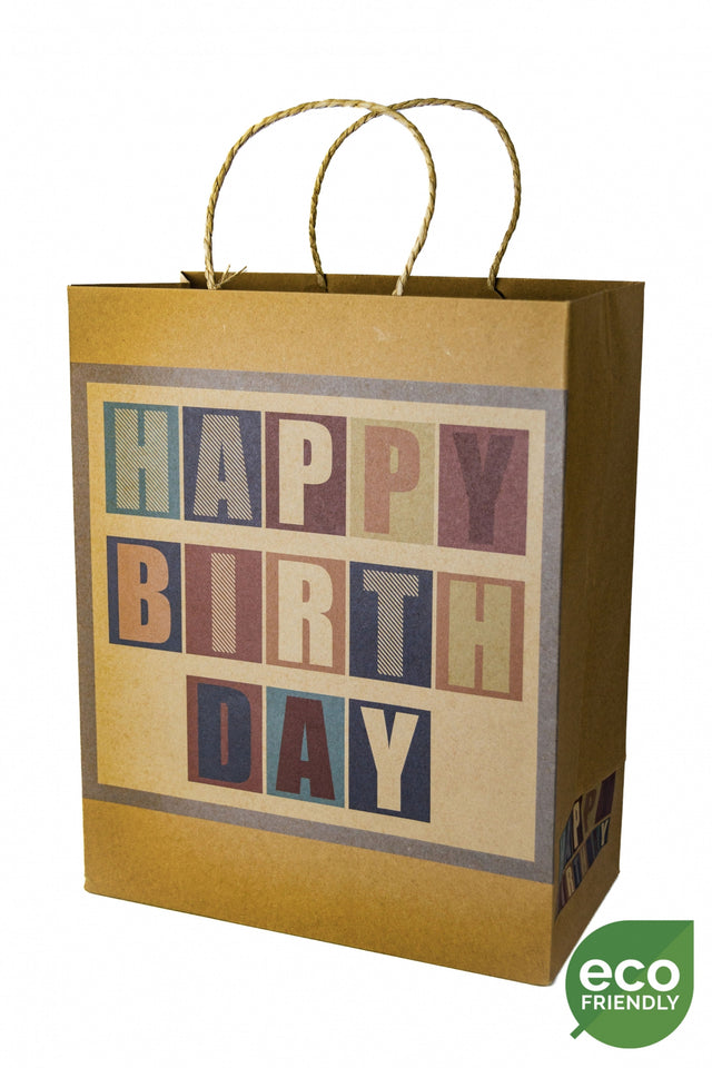 Dárková taška Medium (TM) Eco, 19 x 10.2 x 23 cm motiv Happy Birthday 22416 TM.jpg#14827#ab2db988c542