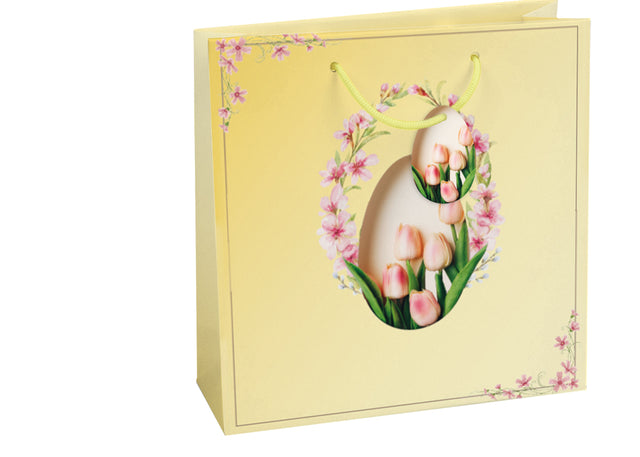 Dárková taška čtvercová-(TQ)  Quad mat  o rozměrech 15x6x14,5cm se  vzorem Velikonoc 22503 TQ.jpg