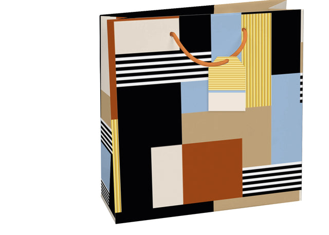 Dárková taška čtvercová-(TQ)  Quad mat  o rozměrech 15x6x14,5cm se  vzorem geometrie 22525 TQ.jpg