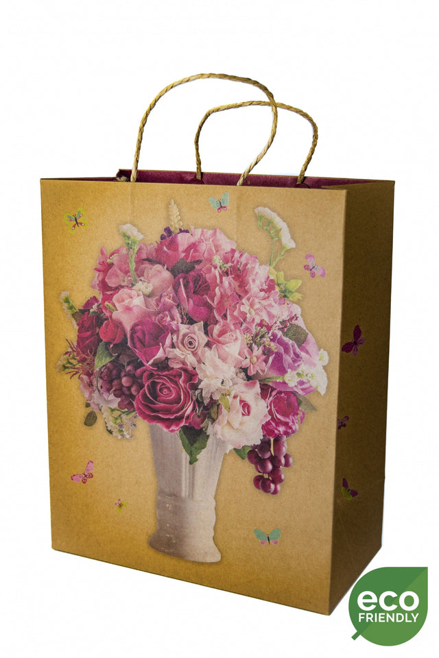 Dárková taška čtvercová (TQ) Quad ECO o rozměrech 15x6x14,6 cm s motivem květin 22440 TQ.jpg#15020#880610728d97