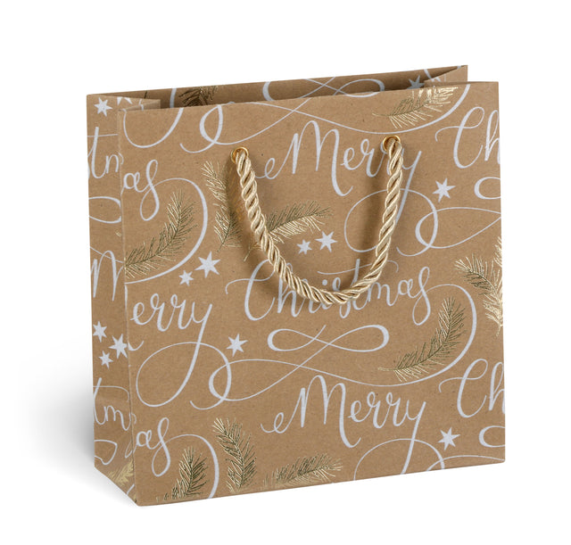 Dárková taška vánoční čtvercová (TQ) - MERRY CHRISTMAS - 15x6x14,5cm 226501 TQ.jpg