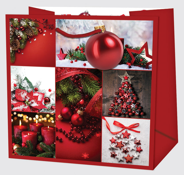 Dárková taška vánoční čtvercová (TQ) - VÁNOČNÍ MOTIV - 15x6x14,5cm 222512 TQ.jpg#15303#e753856377c6