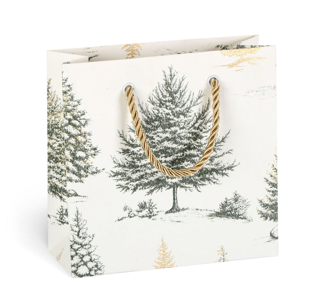 Dárková taška vánoční čtvercová (TQ) - ZIMNÍ KRAJINA - 15x6x14,5cm 226506 TQ.jpg