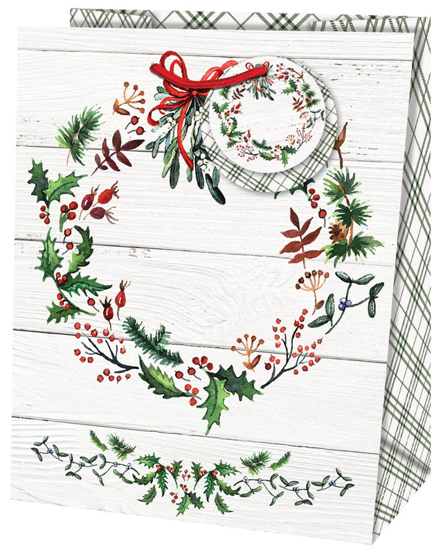 Dárková taška vánoční střední (TM) - ADVENTNÍ VĚNEC - 23x19x10,2cm 223511 TM.jpg#15415#c611021b3a62