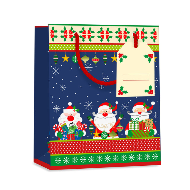 Dárková taška vánoční střední (TM) - SANTA KLAUS - 23x19x10,2cm 225516 TM.jpg