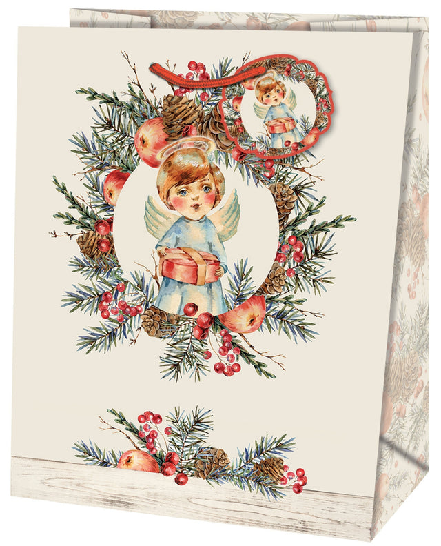 Dárková taška vánoční velká (TL) - ANDĚL - 26,7x13,7x33cm 223531 TL.jpg