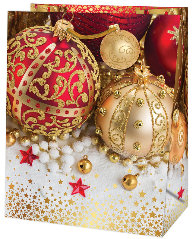 Dárková taška vánoční velká (TL) - ČERVENÉ VÁNOČNÍ OZDOBY - 26,7x13,7x33cm 222500 TL.jpg