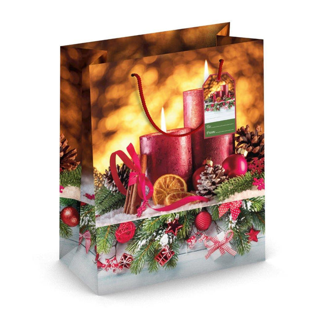 Dárková taška vánoční velká (TL) - VÁNOČNÍ SVÍČKA - 33x26,7x13,7cm 224507 TL.jpg#15652#48b7ecf2be83