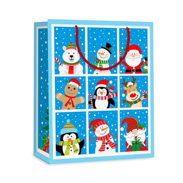 Dárková taška vánoční velká (TL) - ZVÍŘÁTKA V ZIMĚ - 33x26,7x13,7cm 225518 TL.jpg