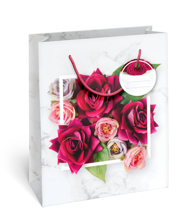 Dárková taška velká  (TL) o rozměrech 26,7x33x13,7 cm s motivem pugetu růží 22607 TL.jpg