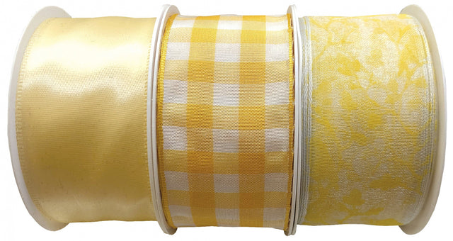 Hedvábná stuha s drátem - Žlutá - 40 mm x 2 m NAV-žlutá.jpg#17193#f32beddae389