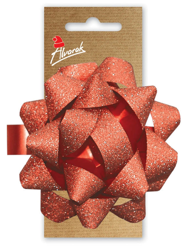 Hvězdice Giga Frosted - Červená s třpytkami - 10 cm FR05.jpg