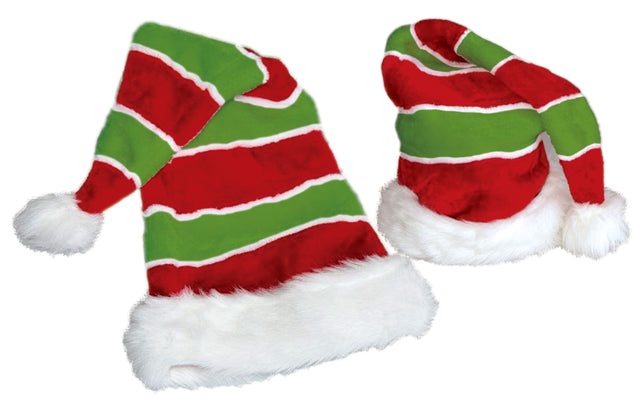 Pruhovaná dlouhá čepice SANTA z měkkého plyše SANTA-2_1.jpg