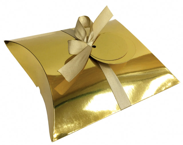 Skládací vánoční dárková krabička s luxusním lesklým designem _ polštářová krabička - No. R33 Gold Metallic finishing GOLD METALLIC.jpg#18373#f41222057ddd