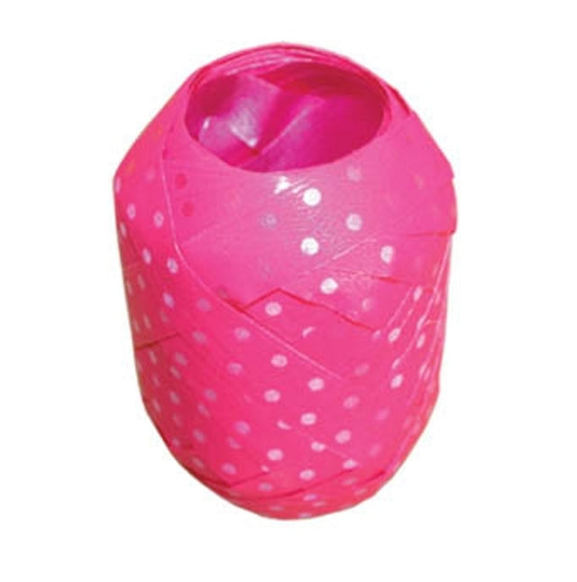 Stuha vejce Polka Dots - Tmavě růžová - 7.5 mm x 10 m V110.jpg