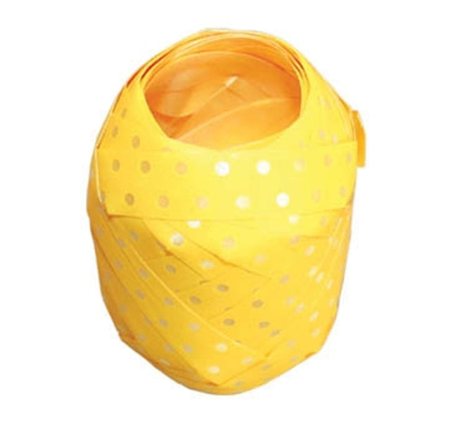 Stuha vejce Polka Dots - Žlutá - 7.5 mm x 10 m V106.jpg#17366#39506b397cba