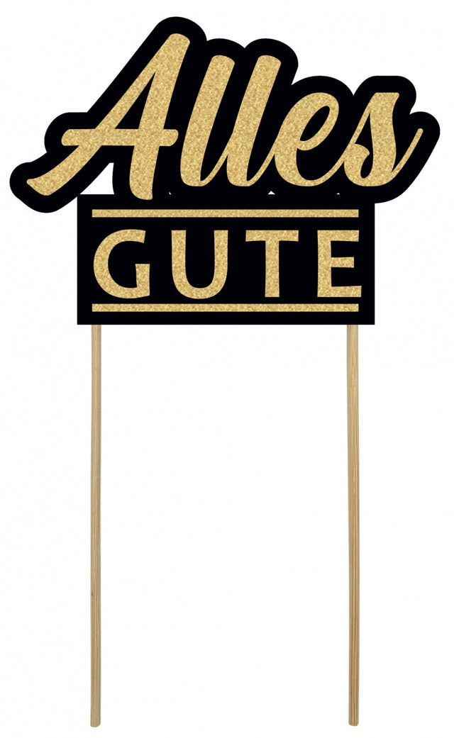Trendy zápich na dort – Alles Gute – 24 x 13 x 13 cm (1 pc) CTOP-15_1.jpg#16560#f2df21c3b5b8