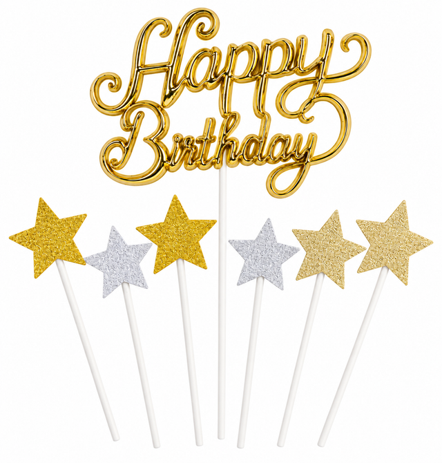 Trendy zápich na dort – Happy Birthday – 23 x 12 x 15 cm (7 ks) CTOP-03_1.png#19125#af4592767504