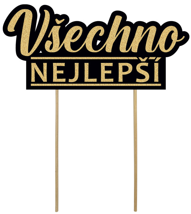 Trendy zápich na dort – Všechno nejlepší – 24 x 13 x 13 cm (1 pc) CTOP-13_1.jpg