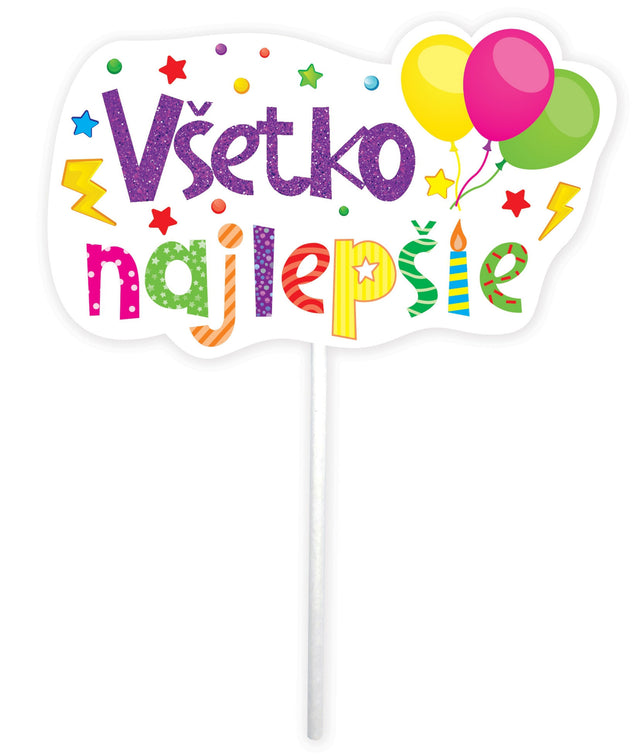 Trendy zápich na dort – Všetko Najlepšie – 23 x 12 x 15 cm (1 pc) CTOP-06_1.jpg