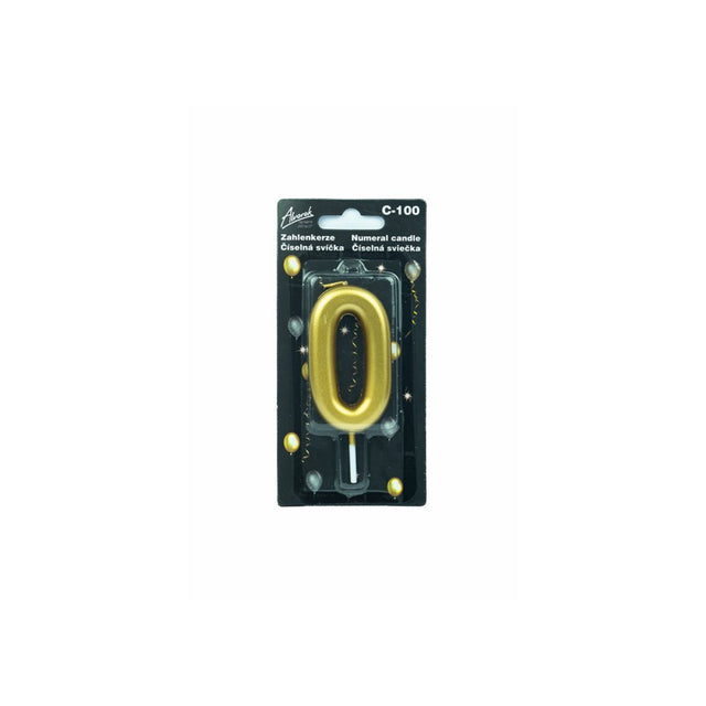 Zlatá číselná narozeninová svíčka na dort 0 (9 cm)  C-100_1.jpg